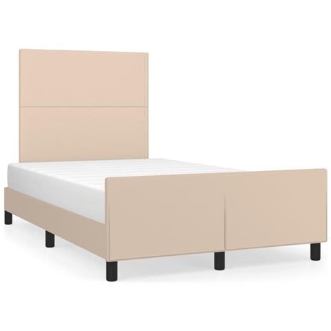 Giroletto Senza Materasso Cappuccino 120x190 Cm In Similpelle - Foto 2