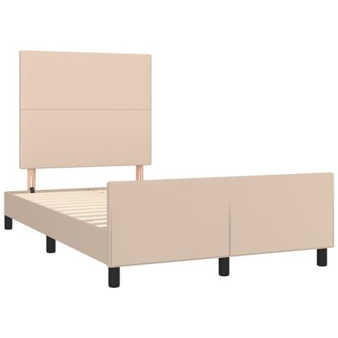 Giroletto Senza Materasso Cappuccino 120x190 Cm In Similpelle - Foto 3