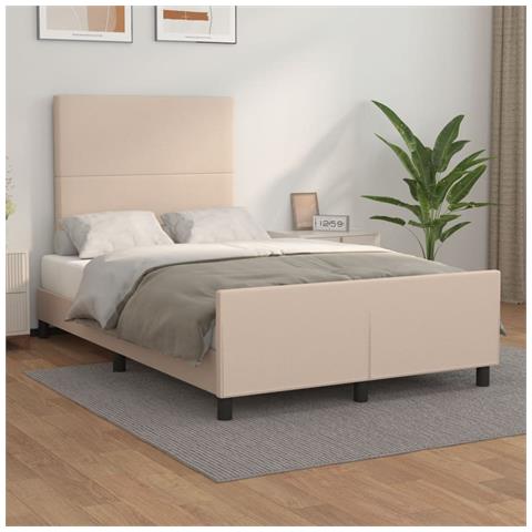 Giroletto Senza Materasso Cappuccino 120x190 Cm In Similpelle - Foto 1
