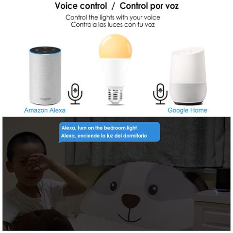 Lampadina Led Wifi Smarthome, Regolazione Del Colore E Dell'intensità, Compatibile Con Amazon Alexa, Google Home E Ifttt - Foto 2