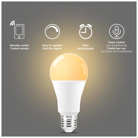 Lampadina Led Wifi Smarthome, Regolazione Del Colore E Dell'intensità, Compatibile Con Amazon Alexa, Google Home E Ifttt - Foto 6