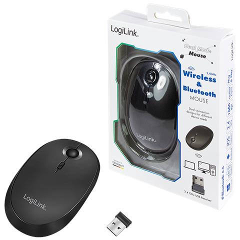 ID0204 mouse Ufficio Ambidestro RF senza fili + Bluetooth 1600 DPI - Foto 2