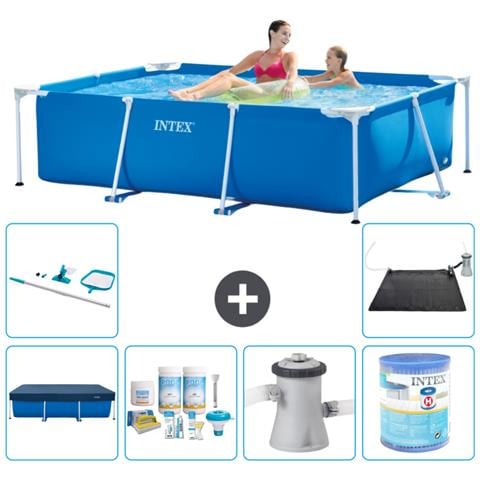 Piscina Fuori Terra - Rettangolo - 220x150x60 Cm - Blu - Include Accessori Coordinati A11 - Foto 1