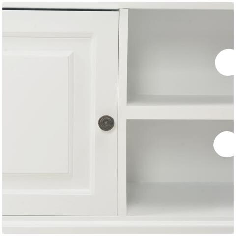 Lusso Casadino -  Mobile Tv Bianco 90x30x40 Cm In Legno - Foto 8