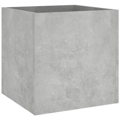 Fioriera Grigio Cemento 40x40x40 Cm In Legno Multistrato - Foto 1