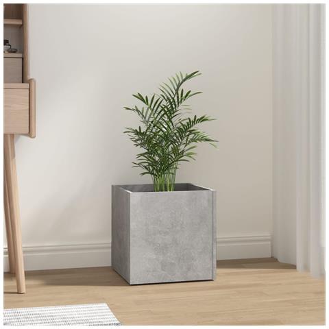 Fioriera Grigio Cemento 40x40x40 Cm In Legno Multistrato - Foto 7