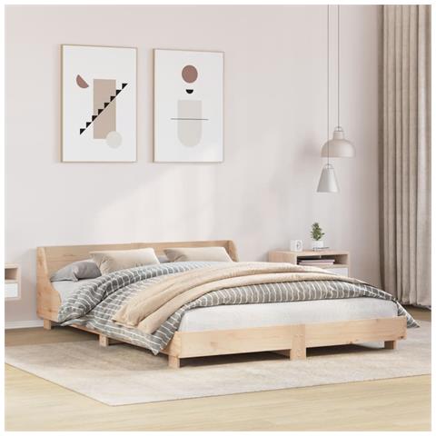 Letto Senza Materasso 120x190 Cm In Legno Massello Di Pino - Foto 8
