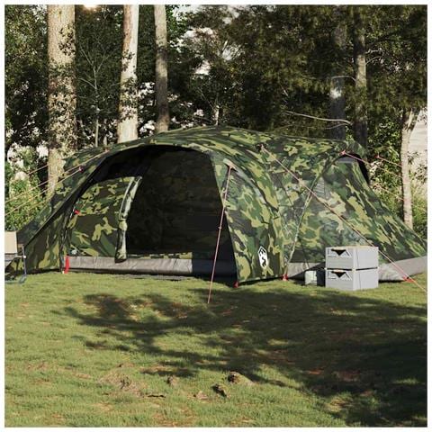 Tenda da Campeggio a Cupola per 6 Persone Mimetica Impermeabile - Foto 1