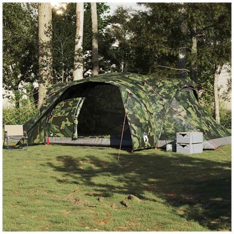Tenda da Campeggio a Cupola per 6 Persone Mimetica Impermeabile - Foto 2