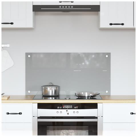 Schienale Cucina Grigio Chiaro 80x40x0,6 cm in Vetro Temperato - Foto 2