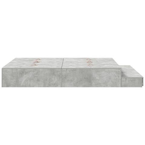 Struttura letto contenitore Grigio cemento 140x190 cm - Foto 9