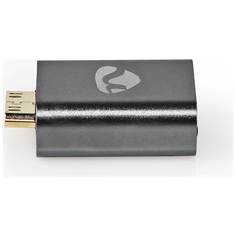 Adattatore Da Hdmi Mini A Hdmi Dritto In Alluminio, Grigio - Foto 2