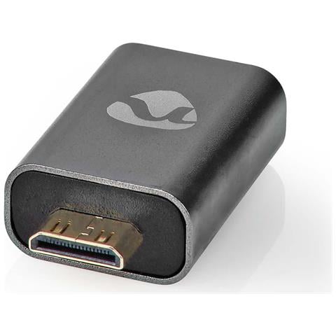 Adattatore Da Hdmi Mini A Hdmi Dritto In Alluminio, Grigio - Foto 1
