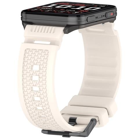 Cinturino In Silicone Compatibile Con Garmin Venu X1: Sportivo, Traspirante E Confortevole White+black - Foto 5