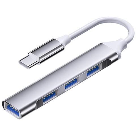 Adattatore Usb-c A 4 Porte: 3 Usb 2.0 + 1 Usb 3.0 Per Una Connettività Estesa Grey - Foto 1