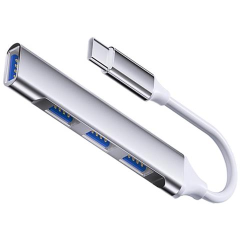Adattatore Usb-c A 4 Porte: 3 Usb 2.0 + 1 Usb 3.0 Per Una Connettività Estesa Grey - Foto 2