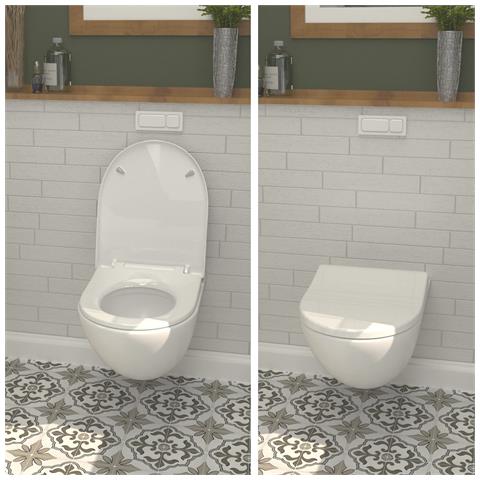 D-shape Sedile Wc A Chiusura Rallentata Universale Silenzioso Bianco - Foto 5