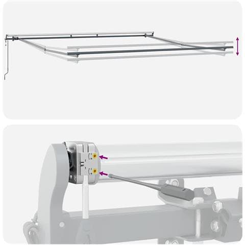 Tenda da Sole Antracite 4 × 3,5 m Metallo - Foto 9