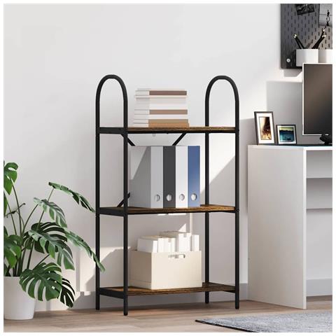 Libreria Rovere fumo 60 x 30 x 109 cm Legno multistrato - Foto 2