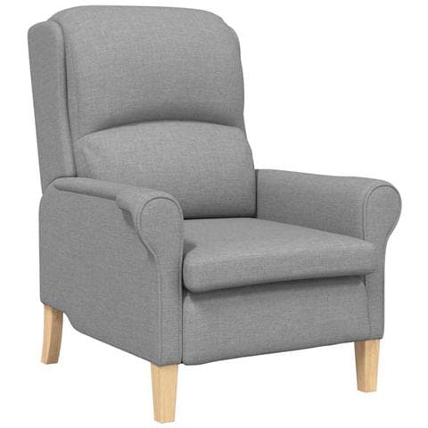 poltrona Grigio chiaro 76 x 94 x 102 cm Tessuto - Foto 1