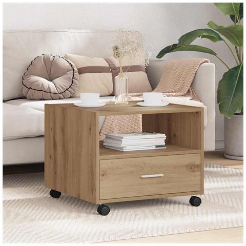 Tavolino da salotto rovere artigianale 55 x 55 x 45 cm - Foto 2