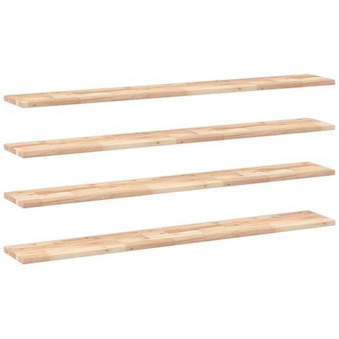Mensole da Parete 4 pz 140x20x2 cm Legno Acacia Non Trattato - Foto 1