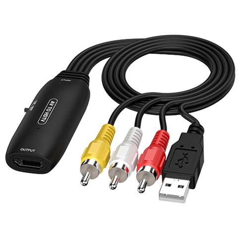 Cavo Convertitore Av A Hdmi - Adattatore Rca Composito A Hdmi Con Alimentazione Usb - Foto 1