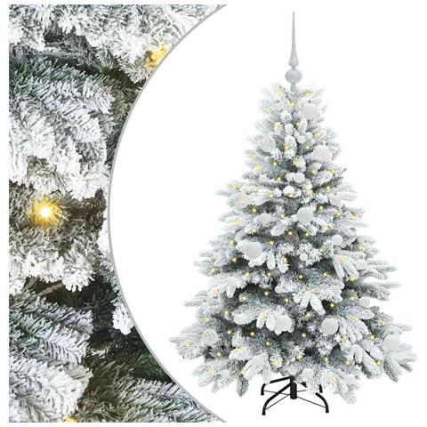 Albero di Natale artificiale con 150 LED Bianco 120 cm PE e PVC - Foto 1