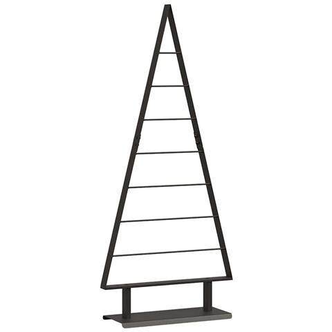 Albero di Natale in metallo con supporto Nero 125 cm Acciaio - Foto 1