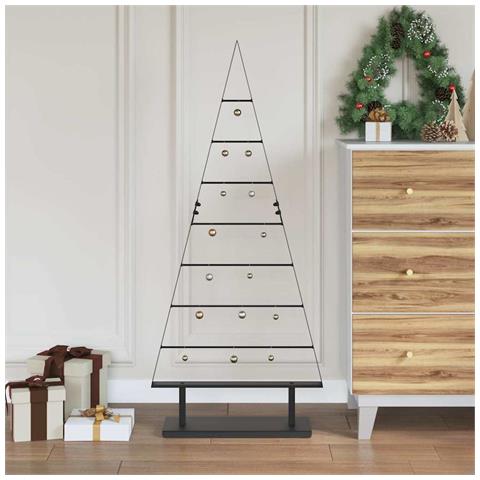 Albero di Natale in metallo con supporto Nero 125 cm Acciaio - Foto 2