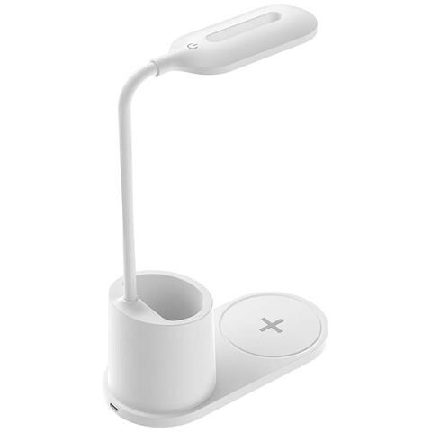 Lampada Da Scrivania Led 3 Toni Con Ricarica A Induzione 10w, Bianco - Foto 4