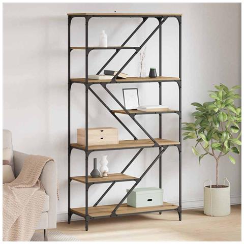 Libreria Rovere artigianale 91 x 36 x 176 cm Legno multistrato - Foto 2