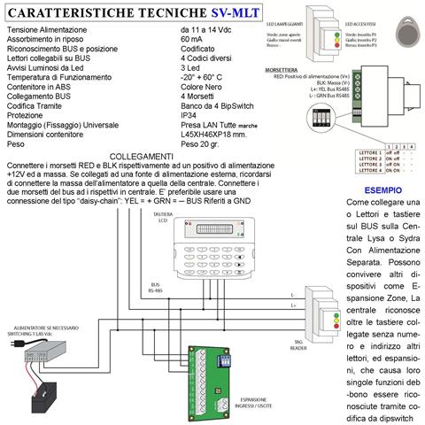 Lettore Tag Per Centrale Antifurto Lysa Evo Gsm Collegamento Bus Tre Led Segnalano Stato E Funzioni Allarme Contenitor - Foto 4