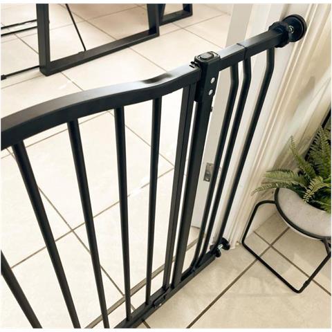 Bettacare Cancelletto Per Cani Con Parte Superiore Incurvata, 89cm - 98cm, Nero Opaco - Foto 4