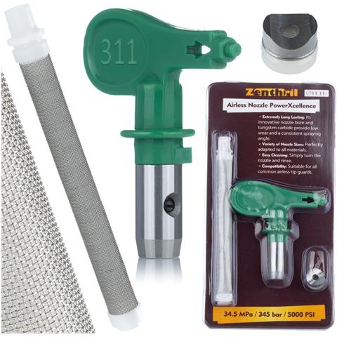 Ugello Di Spruzzatura Alta Pressione Zenthril Powerxcellence 311 - Larghezza 15 Cm | Compatibile Con Graco, Titan, Wagner | Filtro 60 Mesh - Foto 1