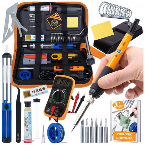 Set Saldatura Pitbull 60w Con Multimetro Xl830l - 9 In 1 | Regolazione Temperatura 200-450°c | Per Elettronica E Riparazioni - Foto 1