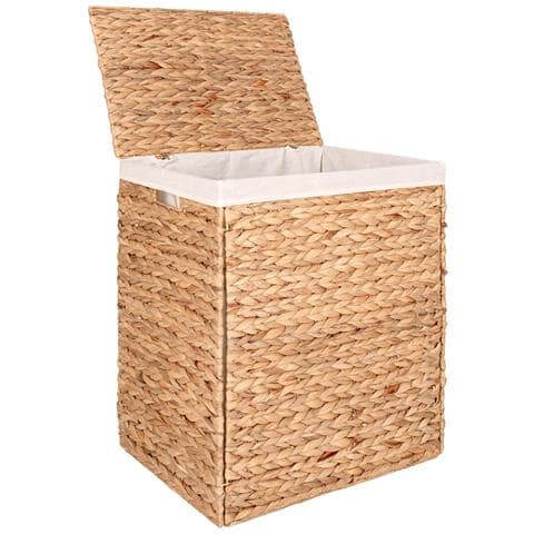 Cesta Portabiancheria Passo In Giacinto D'acqua Naturale 43x32x55 Cm - Foto 2