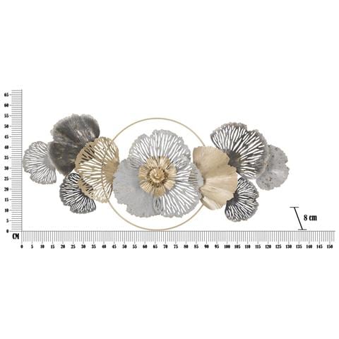 Decorazione In Metallo 3d Fiori 11-multicolore-metallo-130,8x8x55,9 Cm - Foto 6