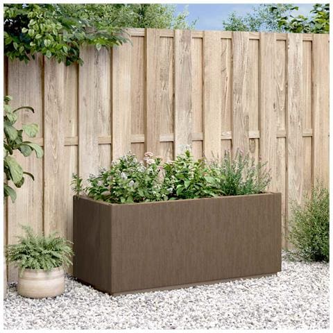 Scatola per Fiori da Giardino Marrone 80 x 36 x 35 cm PP - Foto 2