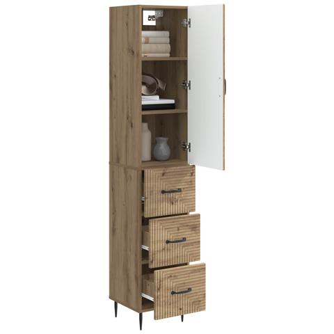 Set di armadi 2 pcs Rovere Artigianale 33 x 34,5 x 90 cm - Foto 2