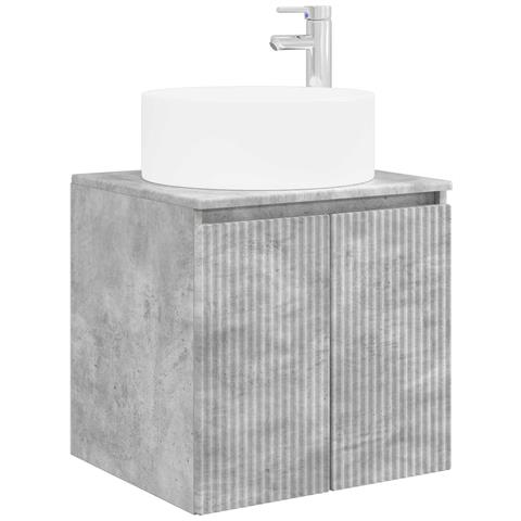 Mobile lavabo da parete Grigio Cemento 49,5 x 44,5 x 65,5 cm - Foto 1
