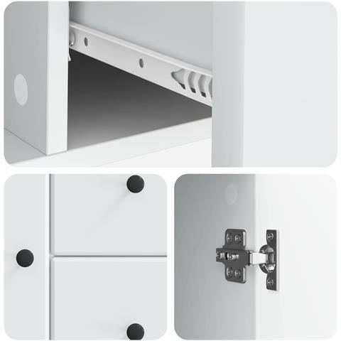 Credenza Bianco 89 x 34,5 x 60 cm Legno ingegnerizzato - Foto 9
