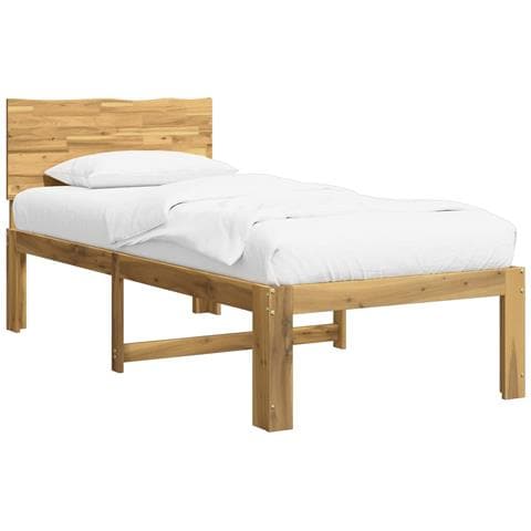 Letto Singolo con Testiera ROSTOCK Bianco 75 x 190 cm - Foto 1