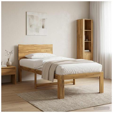 Letto Singolo con Testiera ROSTOCK Bianco 75 x 190 cm - Foto 2