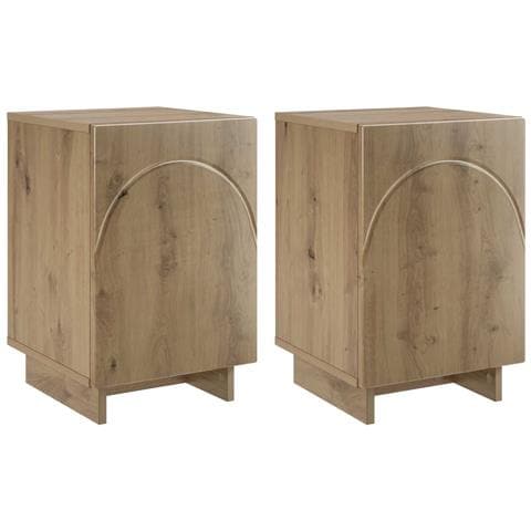 Comodino 2 pz Rovere Artigianale 33,5 x 34,5 x 50 cm - Foto 1