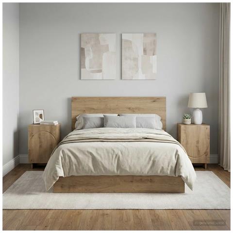 Comodino 2 pz Rovere Artigianale 33,5 x 34,5 x 50 cm - Foto 2