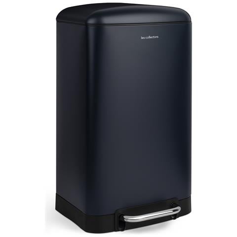 N°709 Pattumiera a pedale, Acciaio inox, Capacità 30 L, Compatto, Cestino interno estraibile, Design, Chiusura silenziosa, Blu scuro - Foto 5
