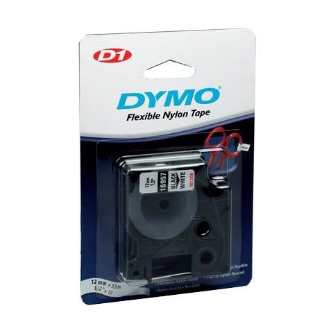 Nastro in Poliestere per Etichettatrice Formato 19 mm x 5.5 m Nero e Bianco - Foto 1