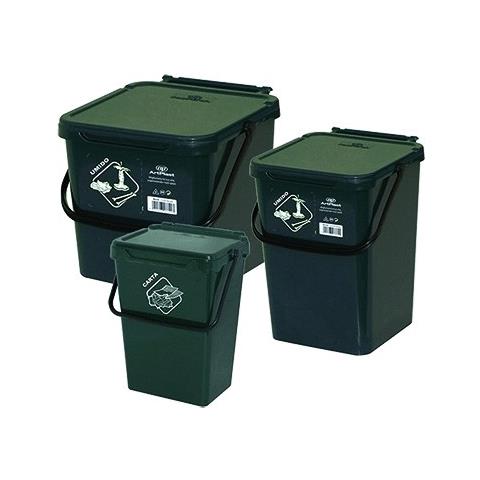 Bidone Biosystem 35 Lt, Coperchio Autobloccante, Riciclabile Verde - Foto 3