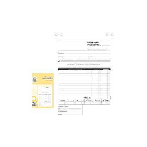 Block Invoice Professionals 14pagine modulo e libro contabile - Foto 1